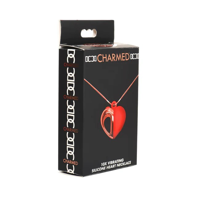 Charmed 10X Vibrating Silicone Heart Necklace