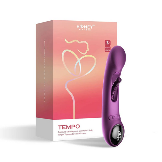 Honey Play Box Tempo Pressure Sensing App-Controlled Tapping G-Spot Vibrator Purple