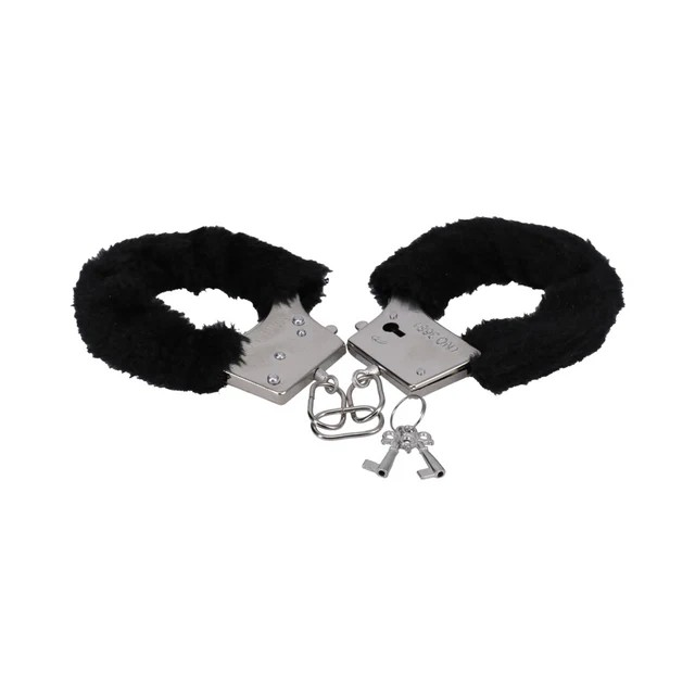 Doc Johnson In A Bag Furry Handcuffs Black