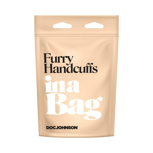 Doc Johnson In A Bag Furry Handcuffs Black